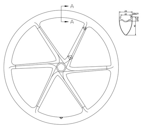 6 Spokes 700C Carbon Wheelset Disc Brake Wheels 10/11S 100*12/142*12 Mm Hub - Picture 7 of 13