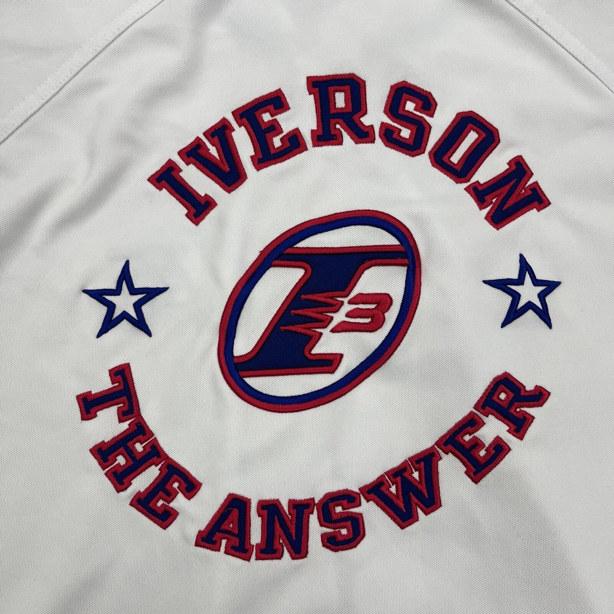 ✅VINTAGE リーボック NBA アイバーソン ゲームシャツ XL OLD Vintage Allen Iverson Shirt Mens 2XL White Button NBA Warm