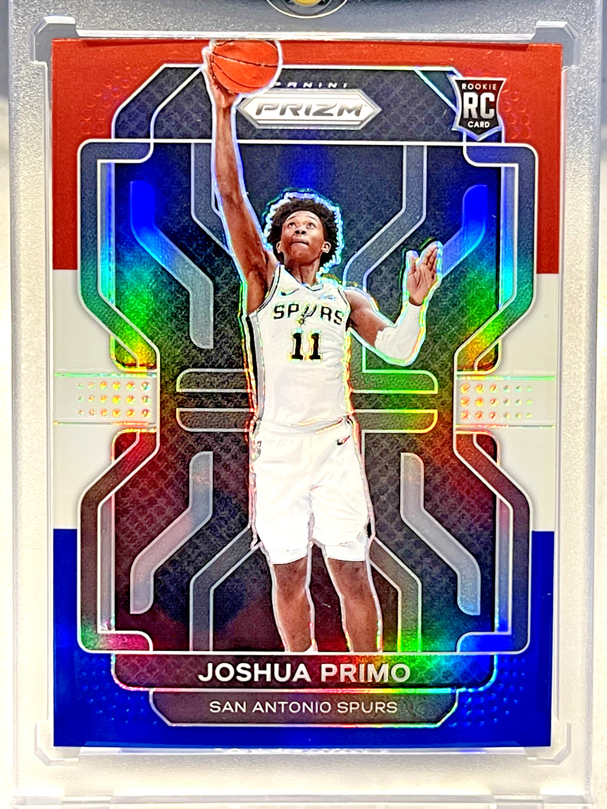 2021-22 Panini Prizm Red White Blue Prizm Joshua Primo Rookie RC #298