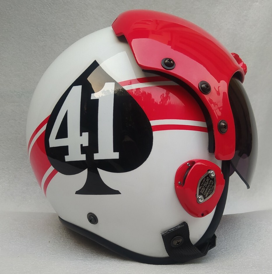 HGU-33 SIZE XL-XXL BLACK ACES FIGHTER HELMET PILOT TOP GUN