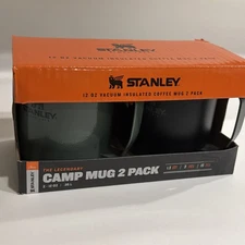 STANLEY Legendary Camp Mugs 2 - 12oz Stainless Steel Vacuum Insulated Coffee NIB