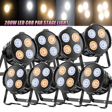 200W COB Par Lights White and Warm White DMX Stage DJ Church Birthday Party