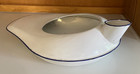 Vintage Enamelware Male Urinal White w/Blue Trim Men's Metal Bed Pan — photo 2