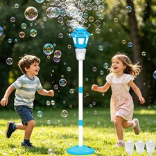 Bubble Machine Maker for Kids, Automatic Bubble Blower with Light Rechargeable