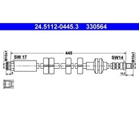 1X Bremsschlauch ATE 24.5112-0445.3 Passend FüR Fiat