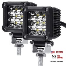 Motorcycle Fog Lights, 2'' Inch 27W Spot Mini Cube Work Driving Pod Lights for