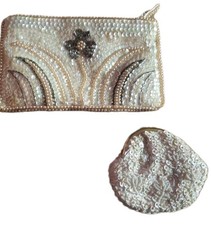 Vintage Elegant Small Sequined  Beaded Evening Purse and Coin Bag La REGALE
