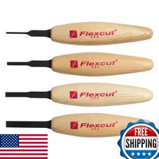 FLEXCUT Carving Tools Chisel Micro Tool Set, High-Carbon Steel Blades w/ Solid A