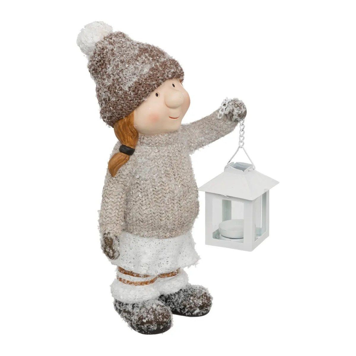 Personnage déco fille et lanterne 25cm pour illuminer vos soirées