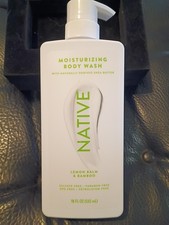 Native Moisturizing Body Wash Lemon Balm Bamboo With Shea Butter 18oz