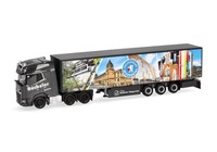 "Herpa 1:87 319737 Daf Xg+ Gardinenplanen-Sattelzug \"BüCheler Wuppertal\" Neu Ovp"