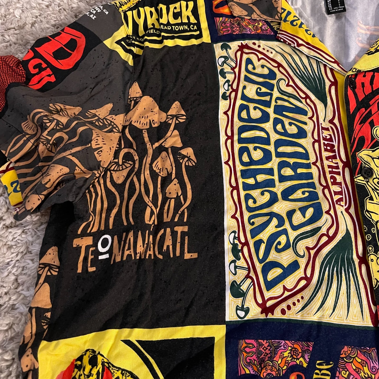 Forever 21 Men Punk Rock Patchwork Button Up Shir… - image 6