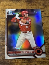 JUSTIN BOYD 2022 Bowman Draft #BDC-13 1st Chrome Silver Refractor