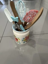 The Pioneer Woman "Mini" SWEET ROSE, Utensil Crock W/Mini Tool Set-8