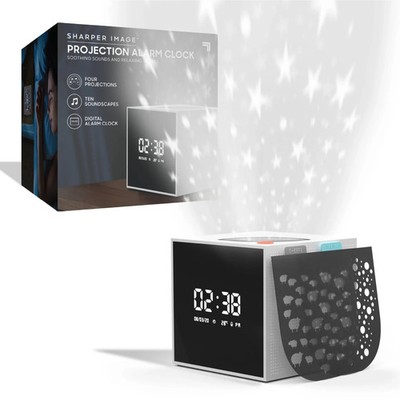 Sharper Image  Digital Projection Alarm Clock, Soothing Sounds, Multi-Projection