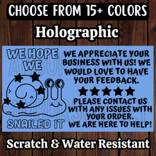 50 SMALL BUSINESS STICKERS 2.25" LABELS SEALS THANK YOU SCRATCH RESISTANT