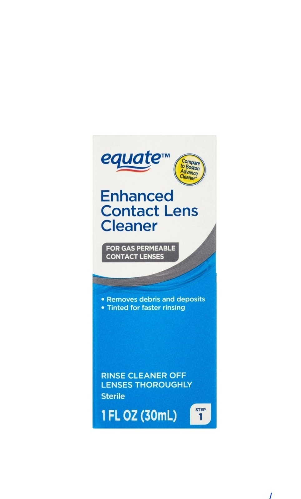 Equate Enhanced Contact Lens Cleaner, Step 1, 1 Fl. Oz. Exp: