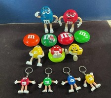 13 Vintage Mars M&M's Bendable Posable Figures - Candy Dispensers, Key Chains
