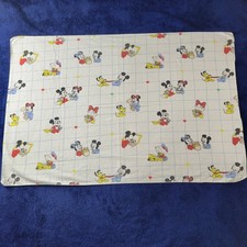 Vintage Disney Babies Mickey Minnie Mouse Baby Receiving Blanket Donald 39x25