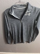 Under Armour Quarter Zip Grayish Blue Size Youth Large Boys