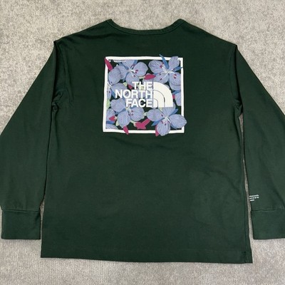 THE NORTH FACE Women s T-Shirt Himalayan Bottle Source Long Sleeve Green Medium
