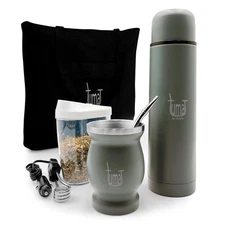 Complete Yerba Mate Kit - Includes Mate Cup, Straw (Bombilla), 750ml Thermos,...