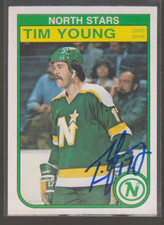 Autographed 82/83 OPC Tim Young - North Stars