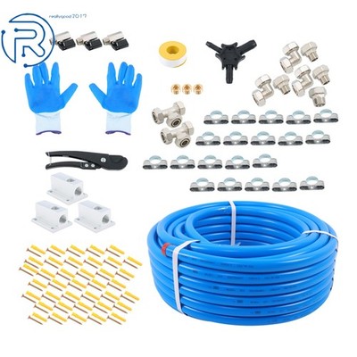 3/4'' × 100FT Compressed Air Line Kit Hdpe-Aluminum-Hdpe Piping Air Line Blue