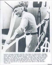 1979 Captain Jacques Cousteau Nile Exploratory Journey Wirephoto 8x10