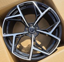 19" VW SCIROCCO 2008-2017 GLOSS BLACK/POLISHED Y-SPOKE DESIGN 8.5J ALLOY WHEELS 