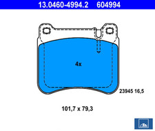 Bremsbelagsatz, Scheibenbremse f&uuml;r MERCEDES-BENZ W203 R171 ATE 13.0460-4994.2