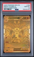 Mega Lucario EX 188/132 Hyper Rare Mega Evolution Pokemon PSA 10