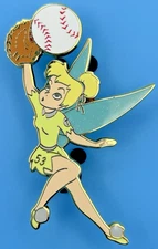 Tinker Bell Baseball Pin – Catching Ball Oversized Disney Auctions LE 100 42141