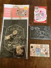 Tom and Jerry TULLY'S Coffee Set with Bonus Sticker Used Japan