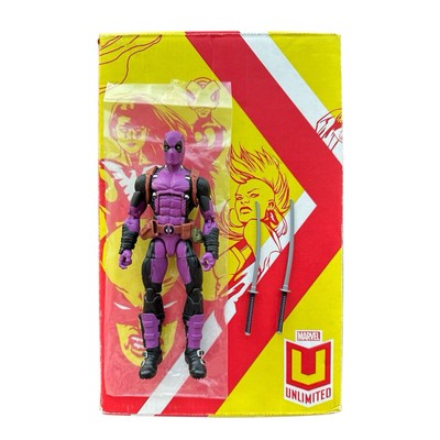 Marvel Legends Purple Deadpool Marvel Unlimited 2019 Rare (Pin,Patch & Comics)