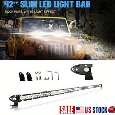 42inch Led Light Bar Single Row Led Work Driving Lights SUV ATV Tractor 12000LM