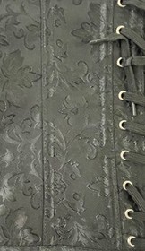 NWT Spirit Woman's Black & Burgundy Lg Gothic Lace Corset Bustier Lace Up & Zip