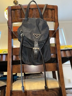 Prada Black Nylon Mini Backpack