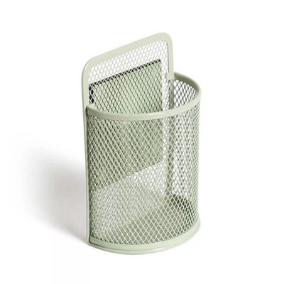 Locker Mesh Cup with Flat Bottom Sage magnet organizer - U Brands, Green