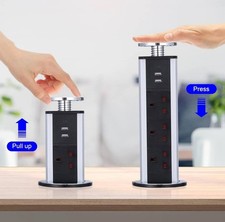 Pull Pop Up Power Sockets for Kitchen Worktops Electrical Plug Socket 1.8m