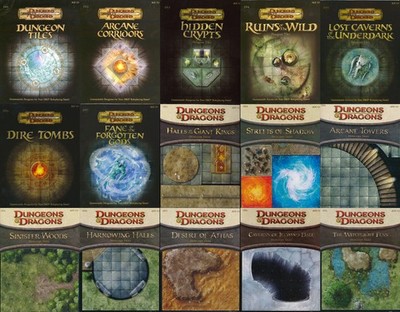 Dungeons & Dragons Tiles Map Terrain Sets Dungeon Tiles D&D WotC (New & Used)