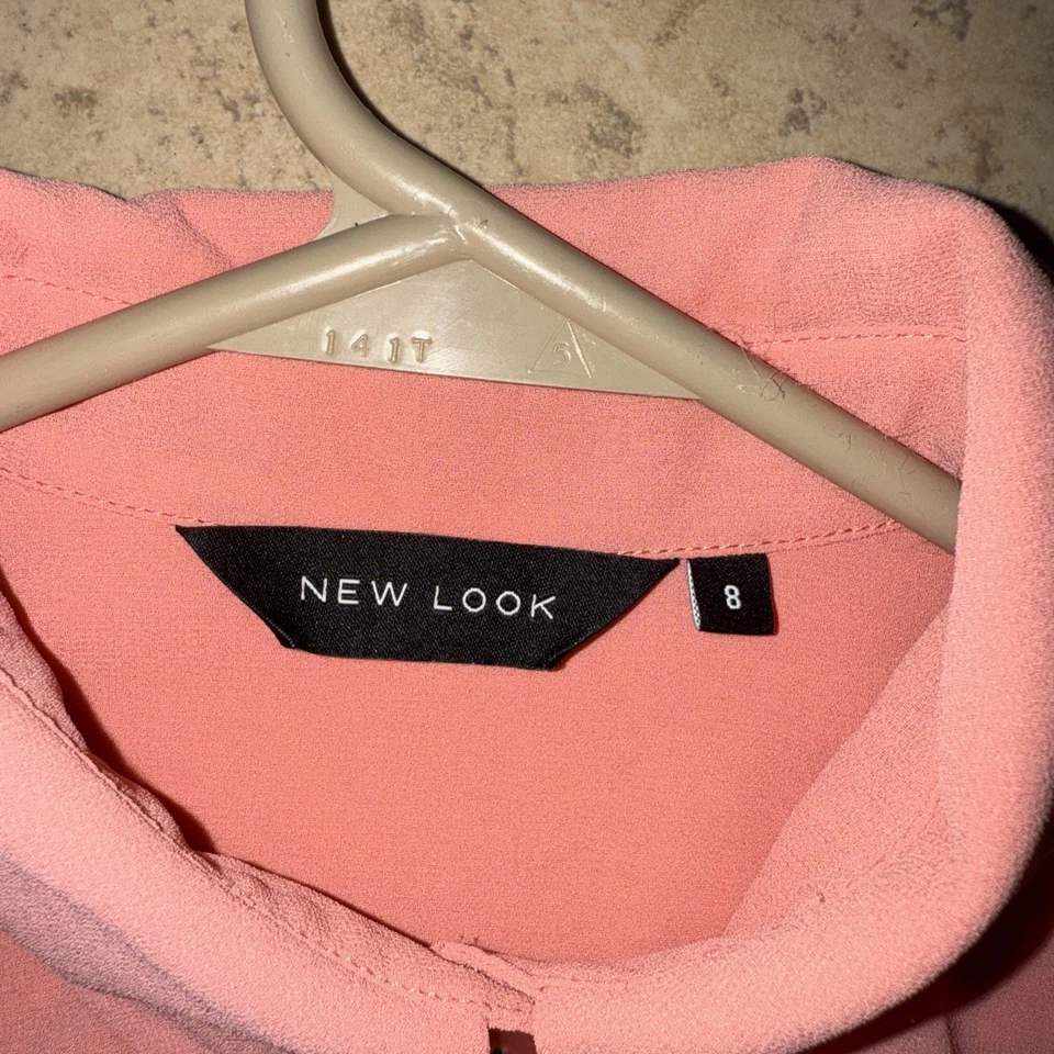 Blusa de Noche New Look Talla 8 Rosa Oscuro "Estilo Bohemio" Manga Larga Foto 3 de 4