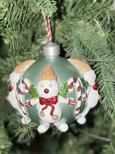 2022 Mr Bingle Snowman 5.5 Inches Resin Ball Christmas Ornament New With Tags
