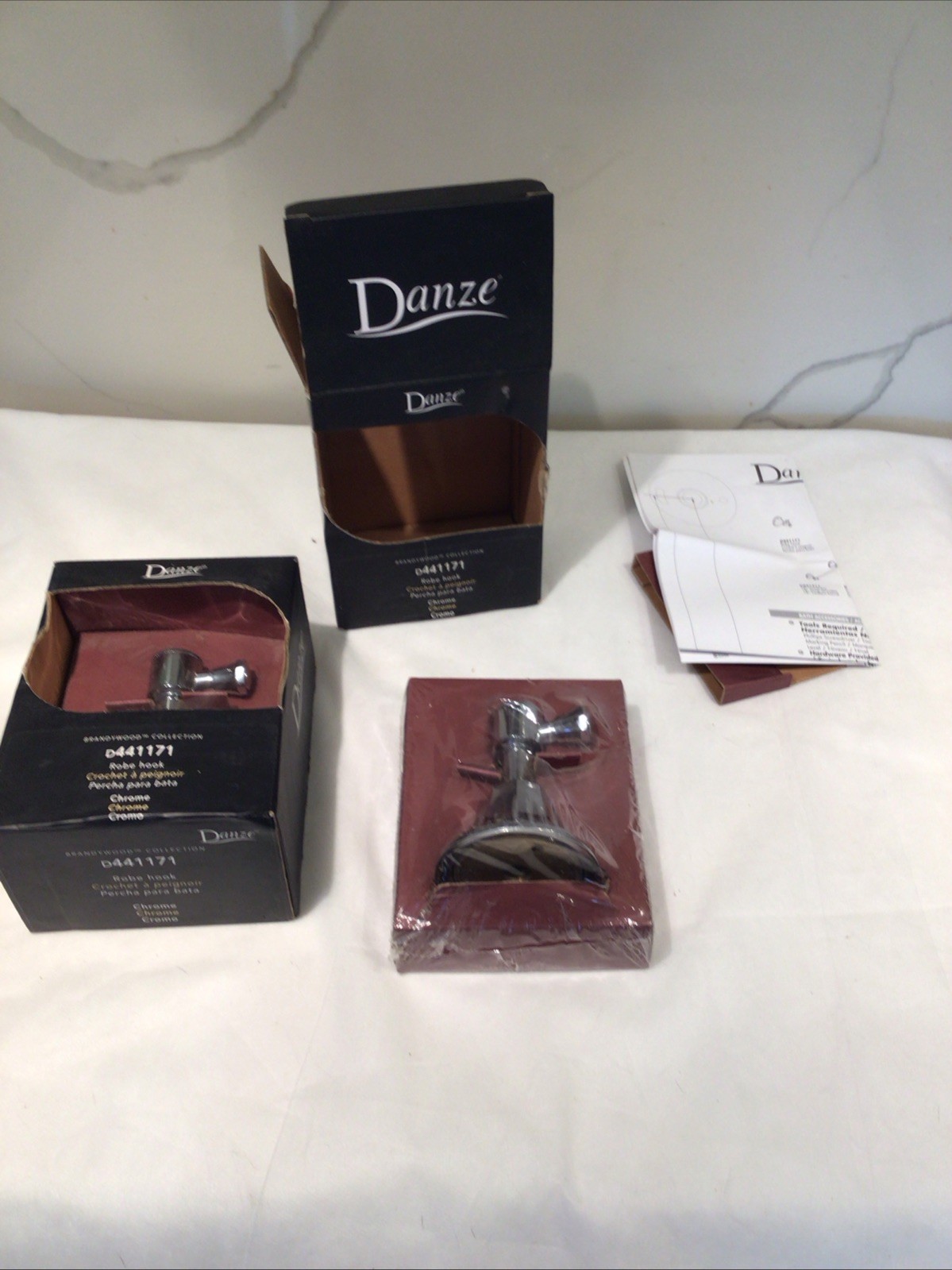 Two Danze D441171 Chrome Robe Hooks New In Package