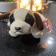 Ty Beanie Baby BERNIE THE ST BERNARD DOG 1996 Retired PVC Pellets I Inside Tag 