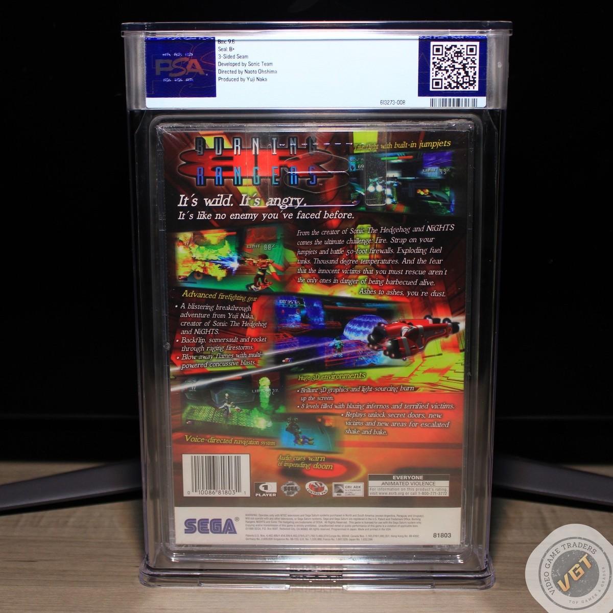 PSA 9.6 B+ - Burning Rangers Sega Saturn 1998 NEW! - RARE! | eBay