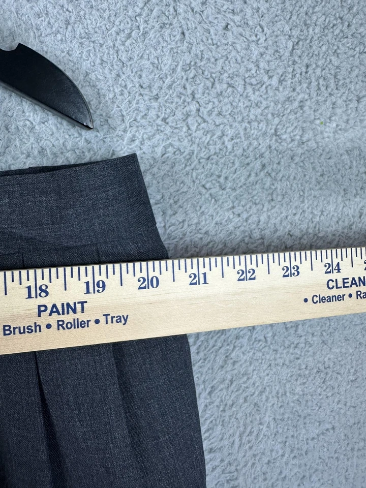 Pantalones Bachrach Para Hombres 42x38 Gris Pierna Ancha Vestido de Lana Plisado Puños Pantalones Flojos Foto 3 de 4