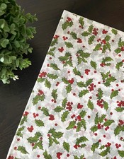 HOLLY BERRY Design Tissue Paper Sheet Choose Size  Package Amount