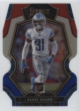 2022 Panini Select Premier Level Red & Blue Prizm Die-Cut Kerby Joseph #135 0wc9