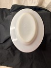 Corning White Gray Pottery Milk Glass Oval Dish Leaf Border Glossy Finish USA — photo 4